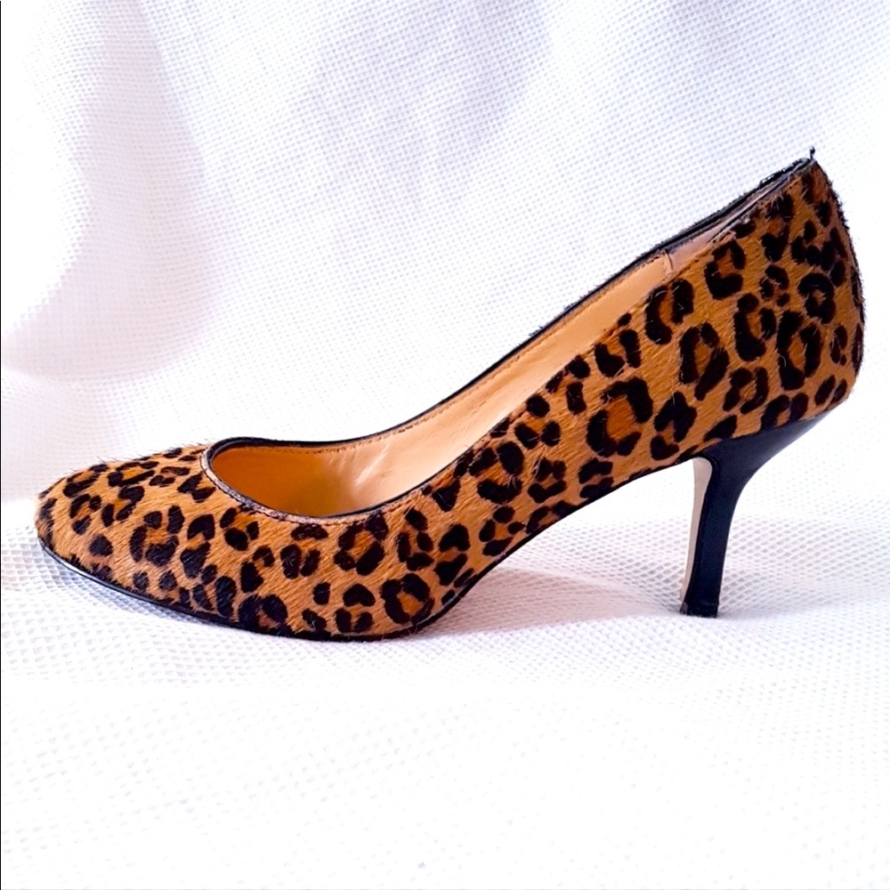 KATE SPADE Leopard Pattern Kitten Heel Pumps